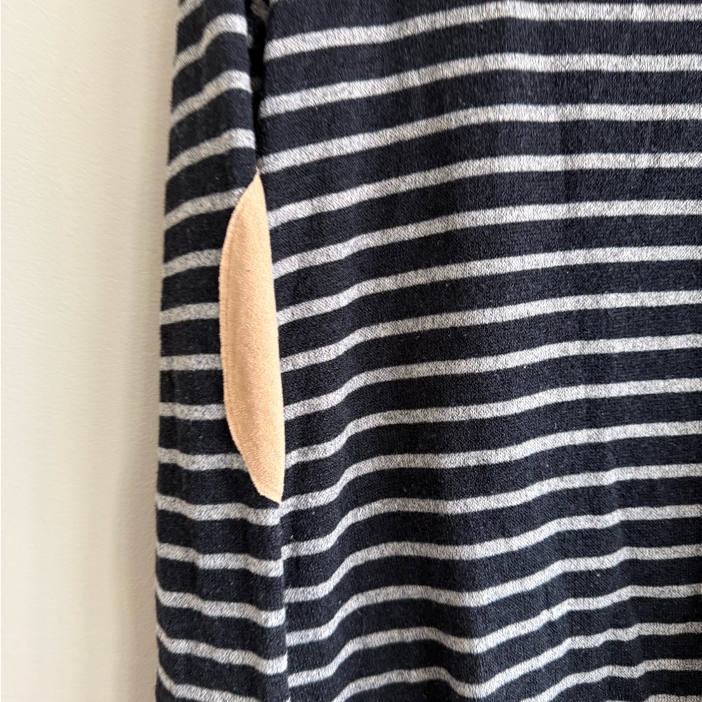 12PM by Mon Ami Striped Long Sleeve Striped Elbow Pad Top - Picture 5 of 6